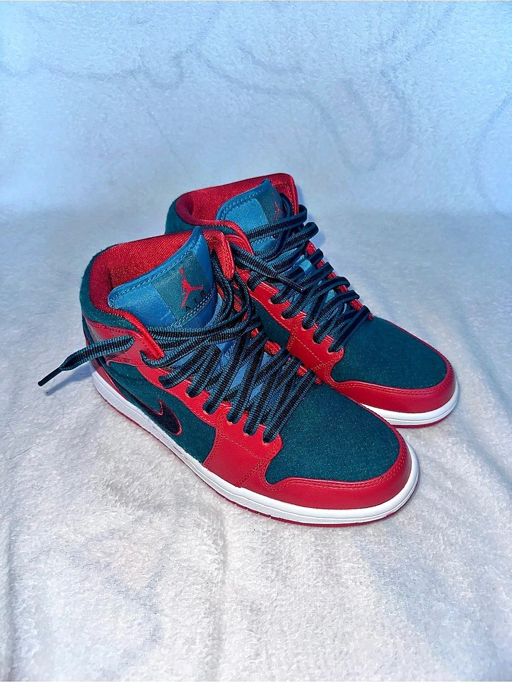 Nike Air Jordan 1 Mid Gym Red Dark Sea 2013 Men's Size 8 633206-608